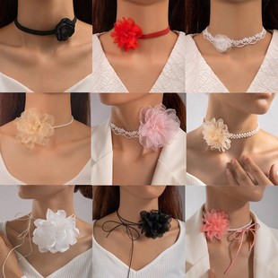 �W���Ʒɽ�軨��Ů����������choker�i��朽���ϵŮ�������Ȧ