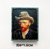 Van Gogh Art Refrigerator Sticker Relief Bookstore Literature and Art Store Museum Scenic Spots Refrigerator Paste Cultural Innovation