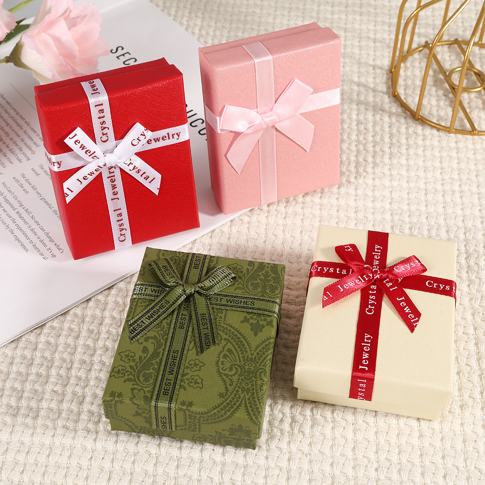 Tempestad francesa retro arco decoración caja de regalo heaven cubierta collar pulsera joyas caja de embalaje caja de joyas