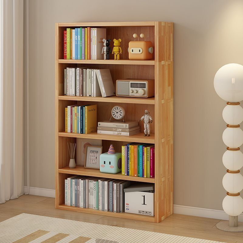 Solid Wood Bookshelf Storage Rack Living Room Floor-Standing Children's Simple Bookcase Home Multi-Layer Bedroom Student Office Storage Factory
