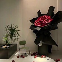 大型玫瑰花假花仿真花摆件网红拍照打卡美陈布置户外花束装饰背景