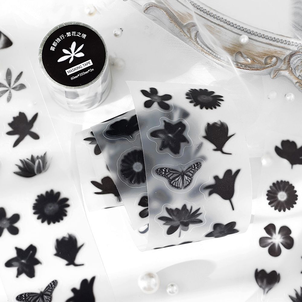 Infeel.Me troquelado cinta PET niebla serie única animal marino tema manual cuenta bricolaje decoración collage