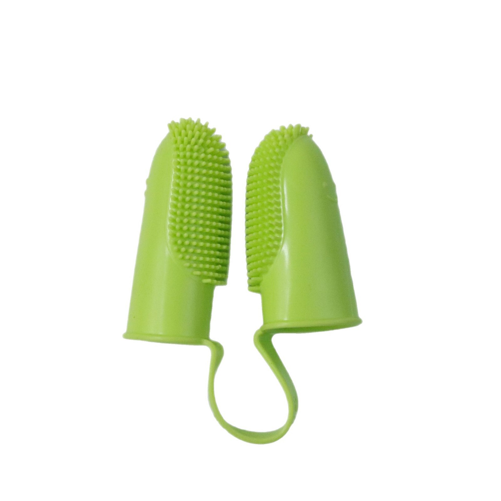 Cepillo de dientes de silicona para perros Cante de dedos doble Cuidado dental Productos para mascotas Cepillo de dientes para gatos Cante de dedos para mascotas