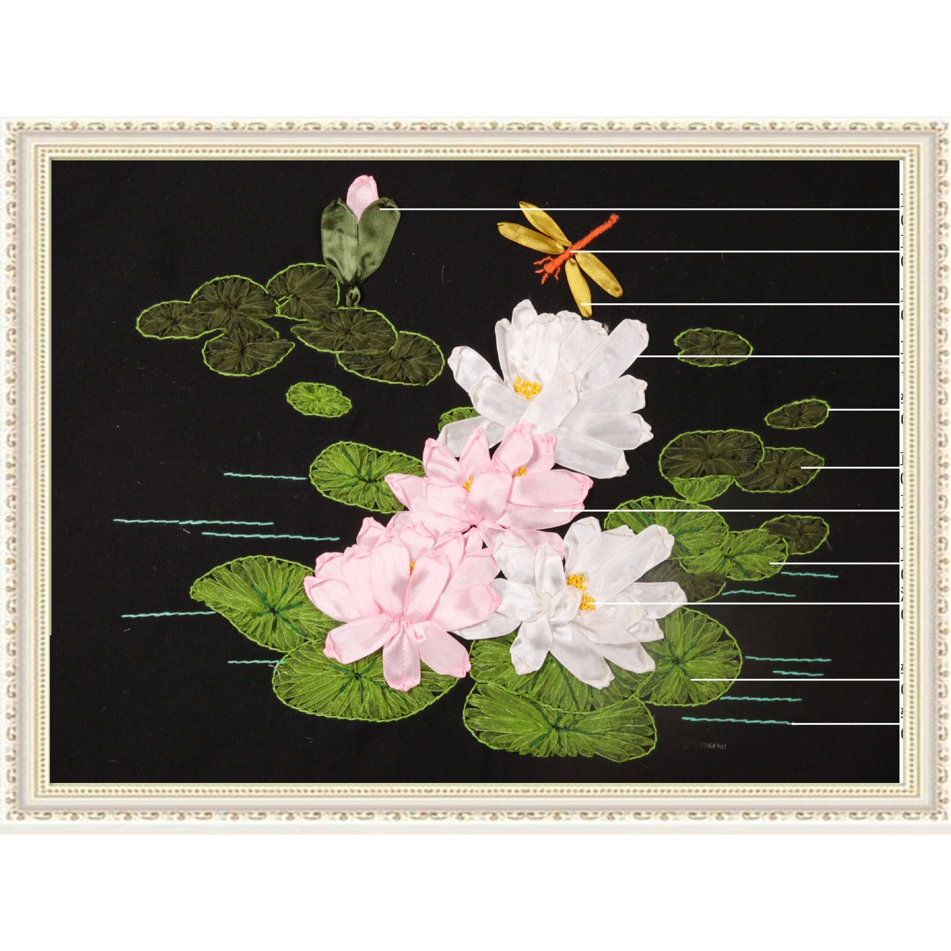 Nueva cinta bordado tridimensional bordado hecho a mano bricolaje colgando pintura sala de estar dormitorio estudio material paquete kit ramo colgante pintura