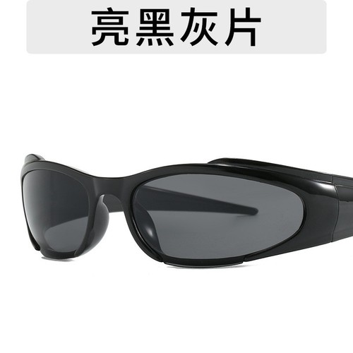 复古大框骑行户外运动太阳眼镜Y2K欧美风网红防晒墨镜凹造型女款