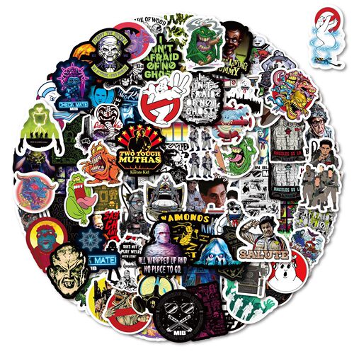 50-100 pieces of Cross-border American TV series Ghostbusters Doodle Sticker DIY Luggage Phone Personal Trendy Decal