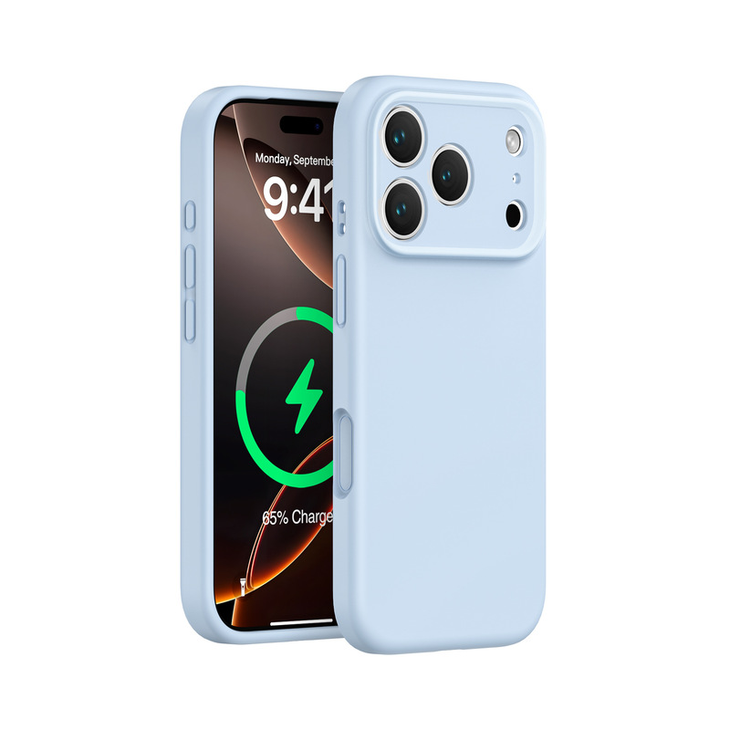 iPhone17ProMax対応 液体シリコン製 マグネット式スマホケース 全面保護 精密穴一体型ボタン付きスマホケース|undefined