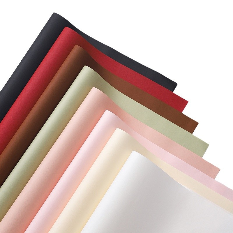 Fenghua serie de papel de embalaje de ramo de flores de color sólido papel de arte impermeable flores de papel de regalo de materiales de flores