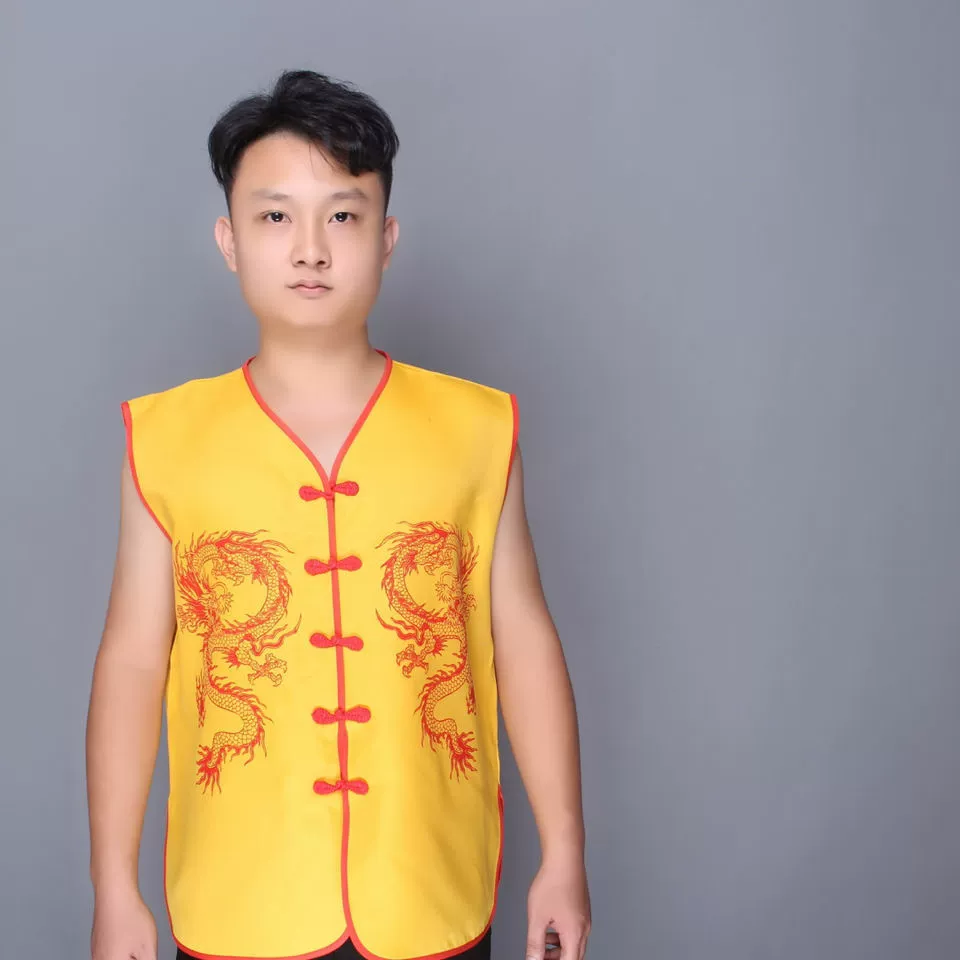 Народная культура китайского фестиваля, костюмы для вечеринок с благовонным храм, желтый жилет с благовониями, этнический барабанный костюм, костюм лодки-дракона
