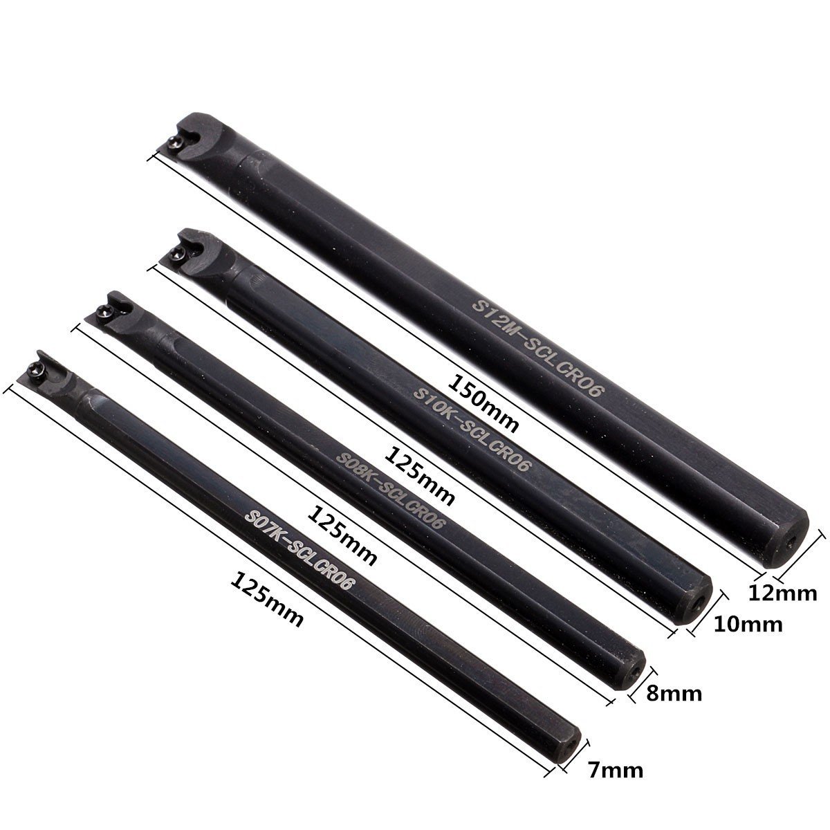 Transfronterizo 4 piezas S07K/S08K/S10K/torreta de S12M-SCLCR06 + 10 CCMT060208 cuchillas