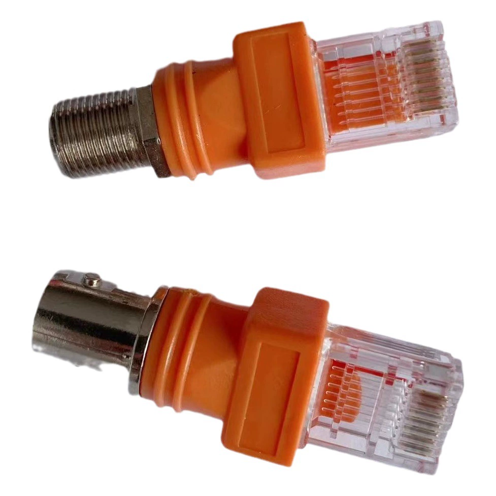 Кристаллическая головка к головке BNC «папа-мама» RI45 — головка F RI45 — головка BNC оранжевая RJ45 к сети категории 6,