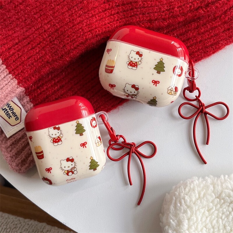 Cartoon Kt Cat Suitable for Airpodspro3 Generation Headphone Shell Wireless Bluetooth Pro2 New 3Rd Generation Headphone Cover Soft Fourth Generation