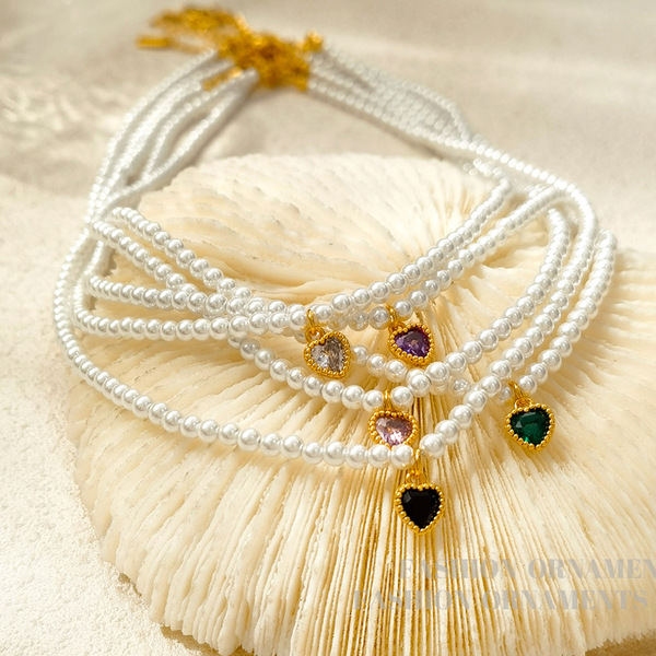 Retro brand necklace from pearl