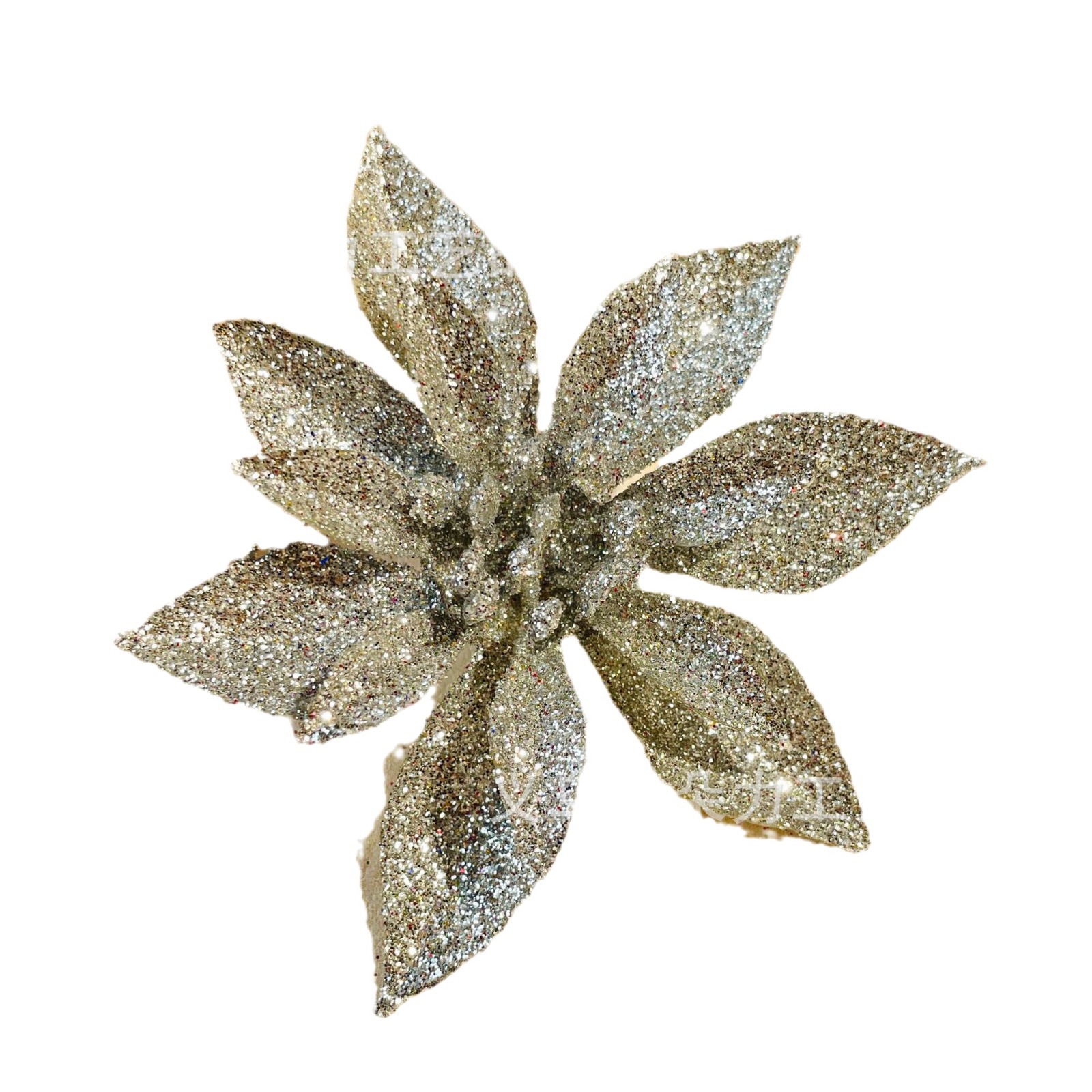 Christmas 9cm plastic sticky powder solid Christmas flower multicolor optional Garland Christmas tree decoration Christmas flower accessories