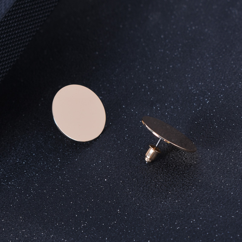 Plating Design 1 Pair Fashion Round Alloy Plating Women's Ear Studs