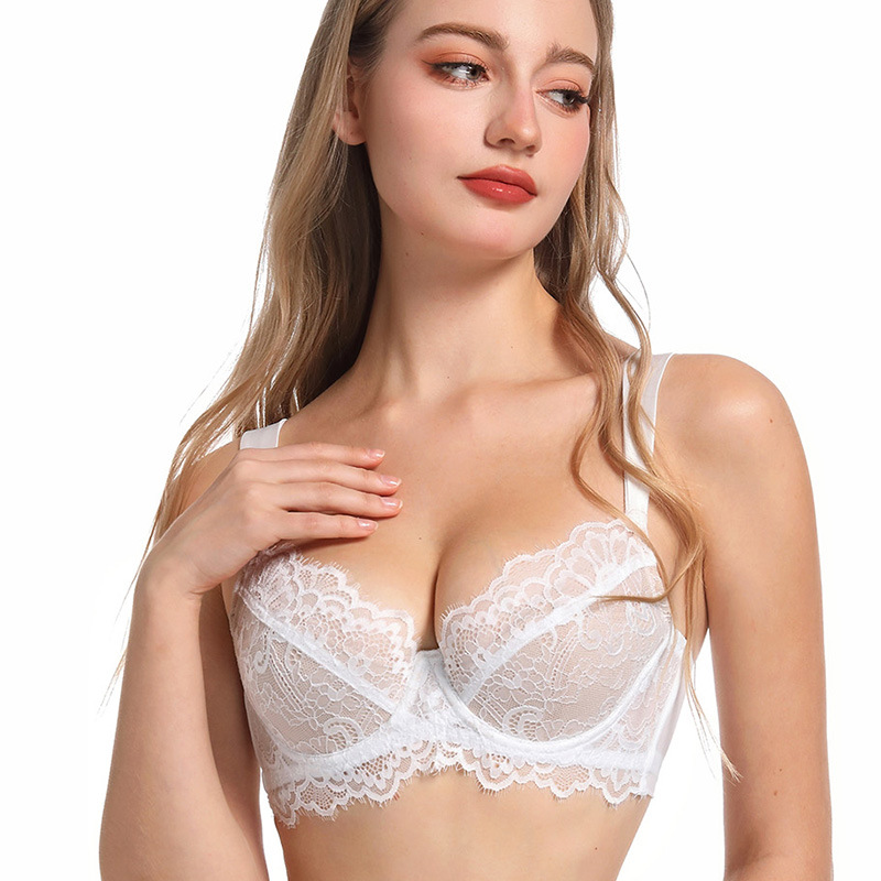 sexy lace thin underwear for eyelashes with steel rings