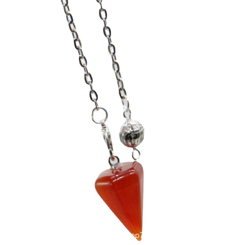 Venta caliente ágata natural cristal piedra preciosa cono hexágono cono colgante DIY cristal colgante espíritu péndulo