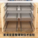 拉篮橱柜改造DIY网篮厨房碗碟铁艺收纳篮抽拉式不锈钢收纳筐工厂