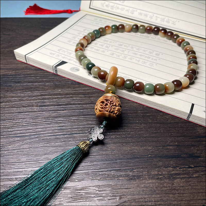 58. 핸드 헬드 둔황 컬러 오래 된 10x11mm [그린 샌달 우드 랜턴]