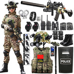 梵砂儿童玩具枪套装男孩军装仿真户外衣服迷彩特种兵三级甲小警察
