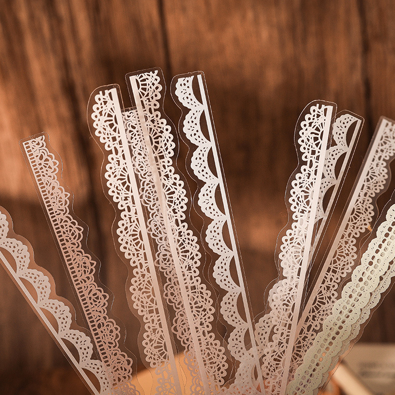 Brotes de flores de sueño vidrio transparente impermeable pet encaje pegatinas diy diario de contabilidad material de decoración pegatinas de contabilidad transfronteriza