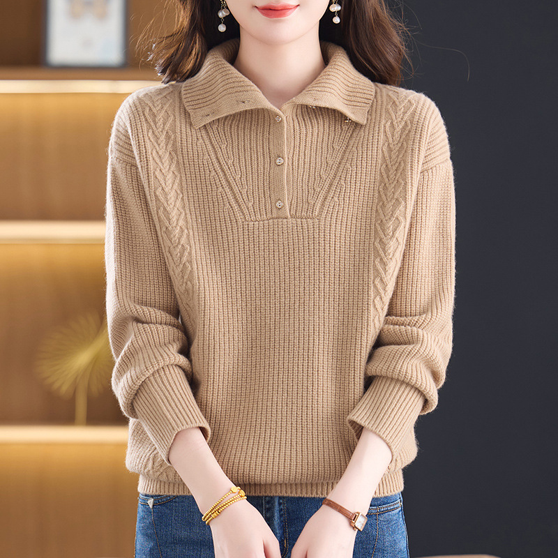 秋冬年轻女装羊毛衫高翻领毛衣女2025年新款时尚冬季保暖打底衫，女装针织衫/毛衣，妃慕昵服饰