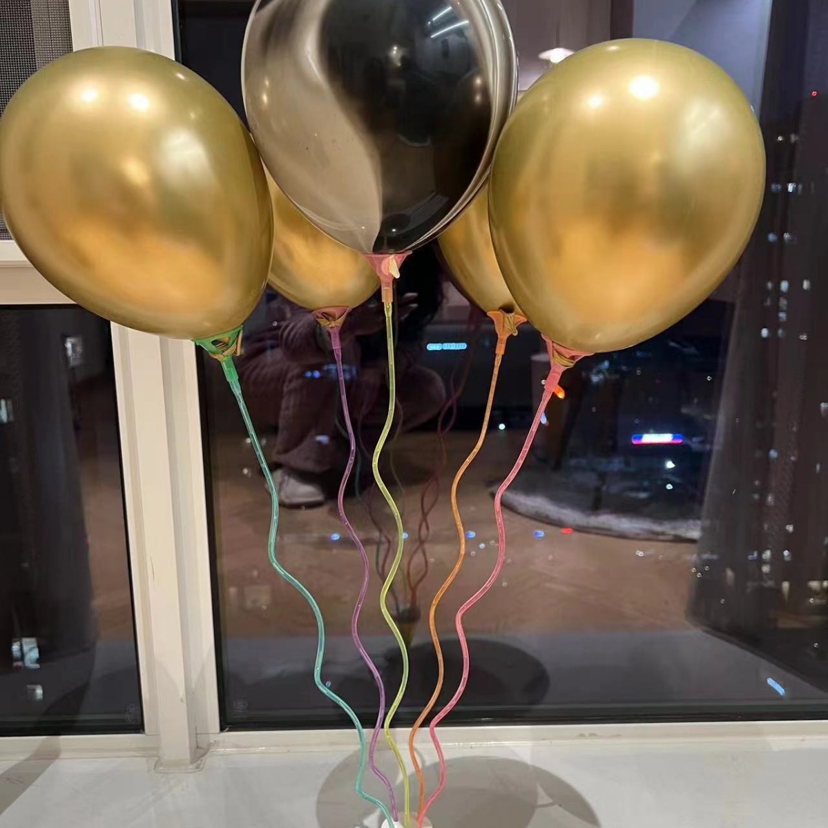 Soporte de Mesa para Globos Decorativo en Espiral para Bodas y Fiestas