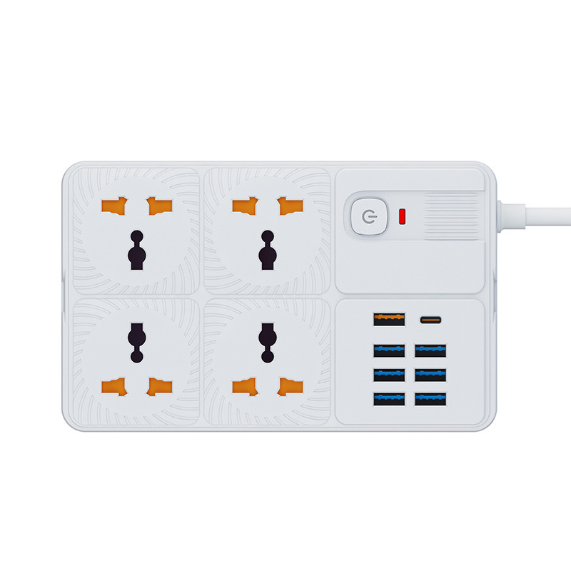 Enchufe de enchufe universal 12 en 1 con enchufe de carga rápida 8USB-C intercambiable