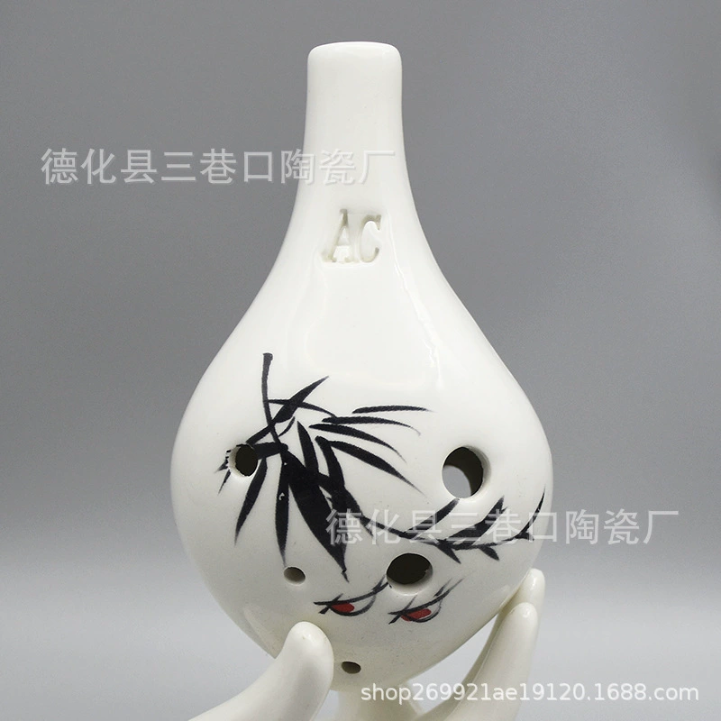 Six-hole oval alto AC-tuning starry sky pottery beginners students perform musical instruments 6-hole C-tuning oval can be engraved