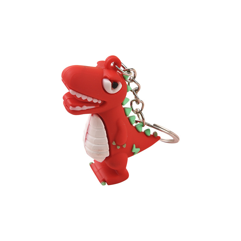Llavero de goma suave con diseño de dinosaurio de dibujos animados, colgante para estudiantes, regalo pequeño para festivales y eventos, imagen creativa image 6