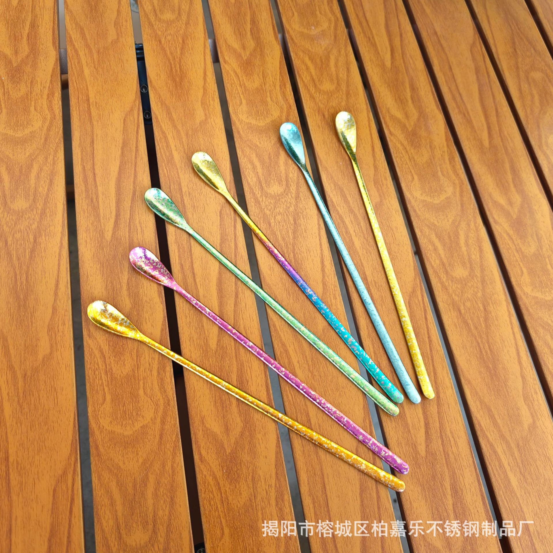 국경을 넘는 순수 티타늄 아이스플라워 믹싱 스푼, 가정용 긴 손잡이 디저트/케이크/커피 스푼, 초경량 휴대용 크리스탈 아이스크림 스푼