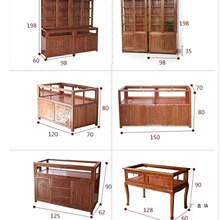 实木雕花珠宝展示柜饰品柜台玻璃柜玉石手机柜转角柜货架烟酒柜