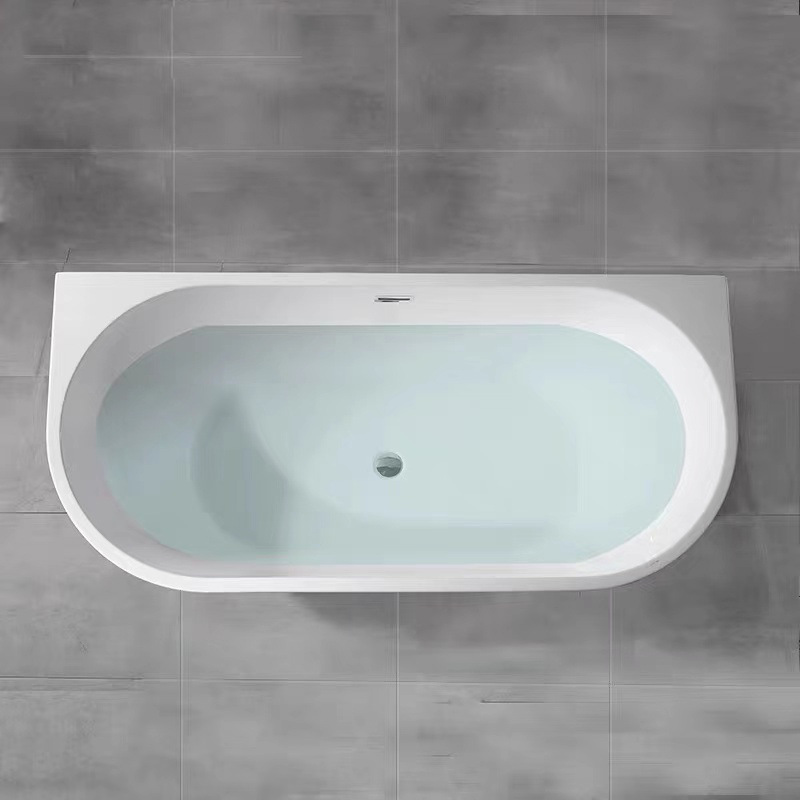 Bañera de acrílico independiente bañera integrada en el hogar Oval Hotel B & B S línea de cintura bañera