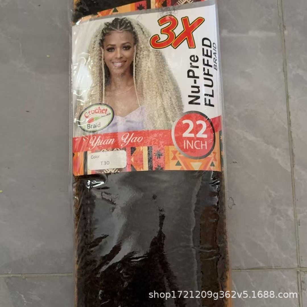 3X Twist Kinky Marley Crochet Braids Perruca de orugas image 14