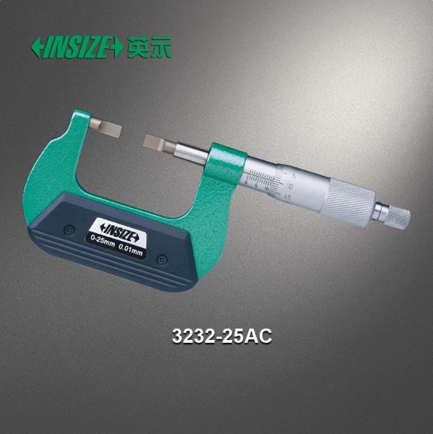 INSIZE英示直进式薄片千分尺3232 薄片螺旋测微仪