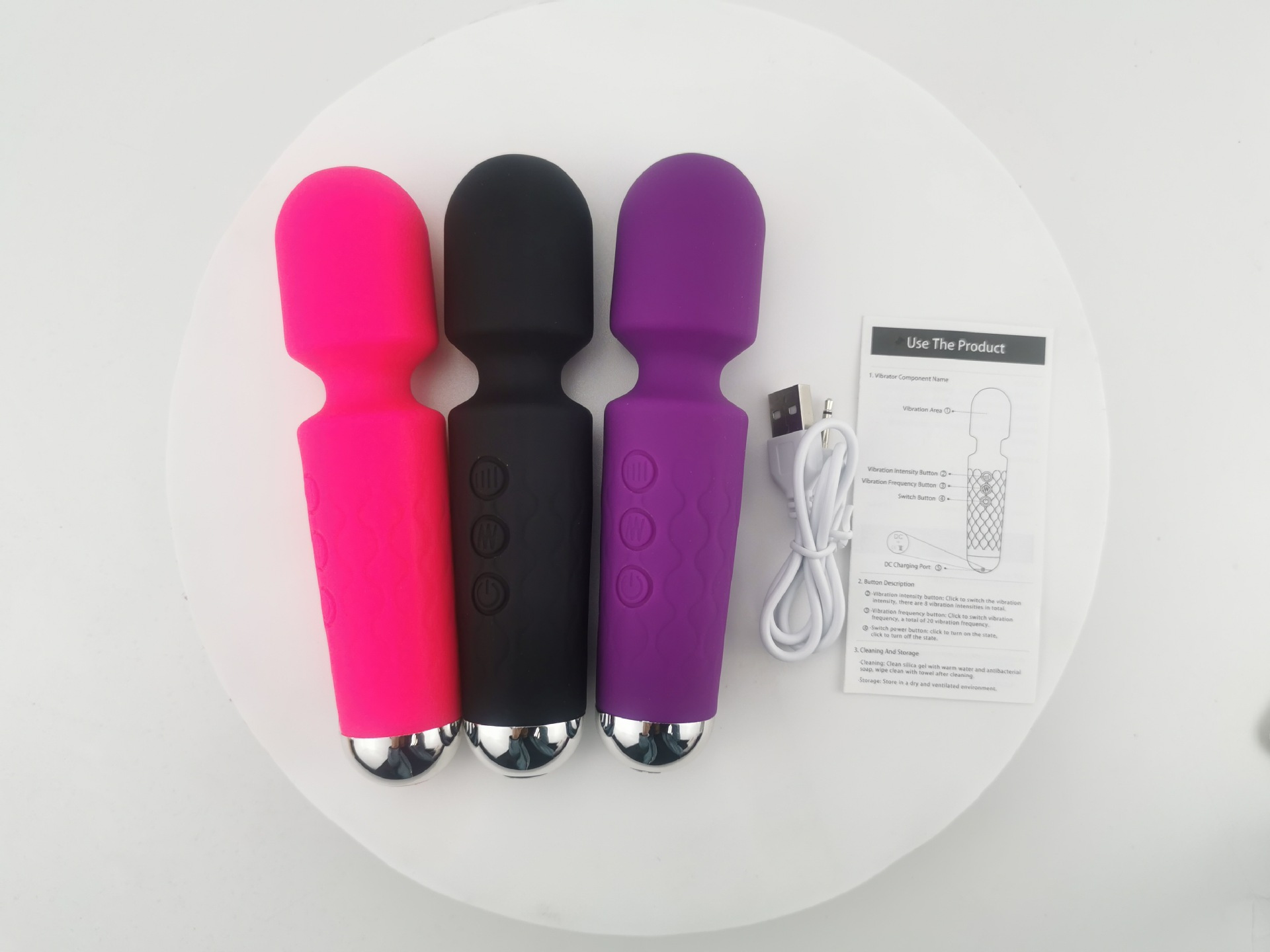 Av Vibrator For Women With 20 Frequency Vibration Knight Massager_voghion.com