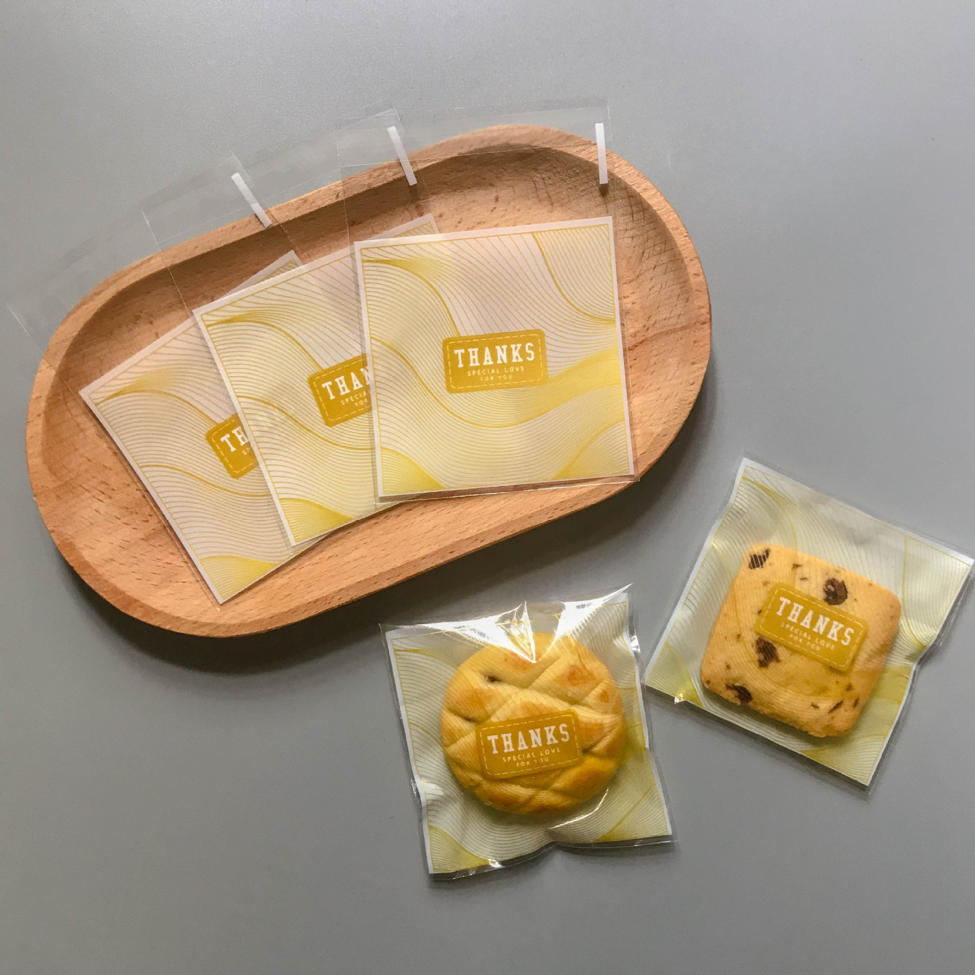 100枚雪花酥奶枣烘焙包装袋牛轧糖饼干袋试吃自粘袋礼品饰品袋子