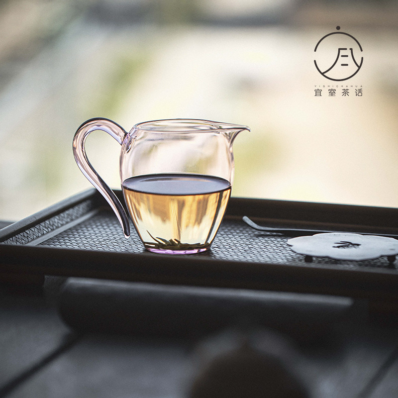 Yishi Tea Talk Luoman Glass Fair Cup Heat-resistant Transparent Tea Kung Fu Tea Set Tea Haifen Tea Set Tea Ceremony Accessories