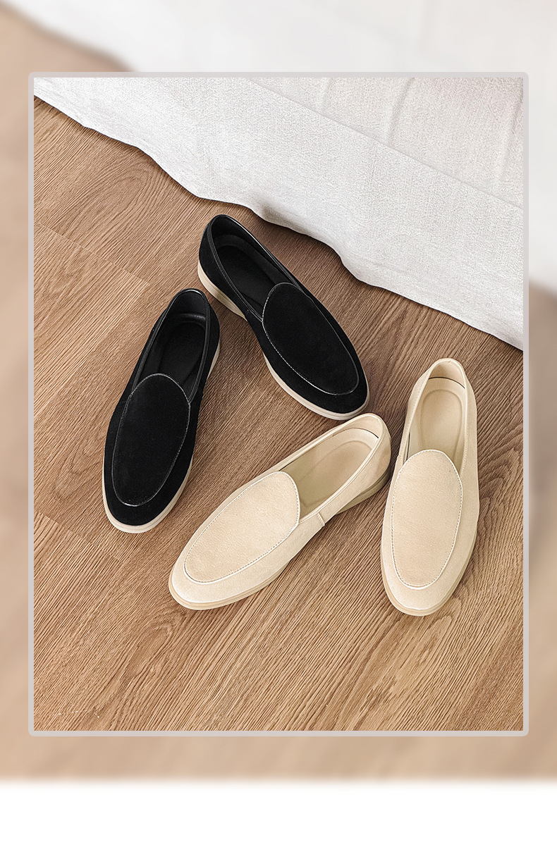 Men's Shoes Formal Shoes Spring New Loafers One Foot Stirrup Soybean Shoes_vogvips.com