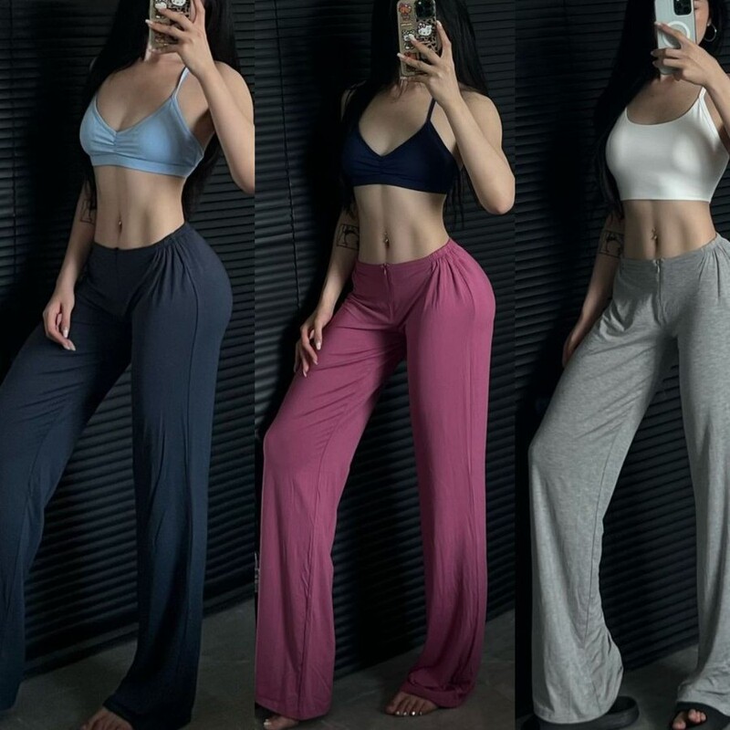 Latte Girl Zipper Super Comfortable Draped Fitness Yoga Sports Pants Pure Desire Straight Women's Floor-Length Pants