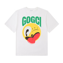 G家奢潮牌笑脸胶囊印短袖T恤 卡通宽松夏季男女品质机器猫短袖