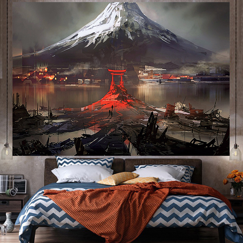 Tela de fondo ins estilo colgante papel pintado de tela dormitorio habitación renovación diseño noche lienzo cartel decorativo paño de pared