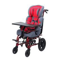 一件代发儿童轮椅推车可折叠可调节铝合金儿童轮椅手动推车