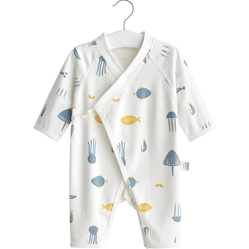 Ropa de bebé recién nacido para primavera y otoño, capa base de algodón puro para bebés de 0 a 3 meses, pelele de otoño para recién nacidos, conjunto de una pieza para bebés.
