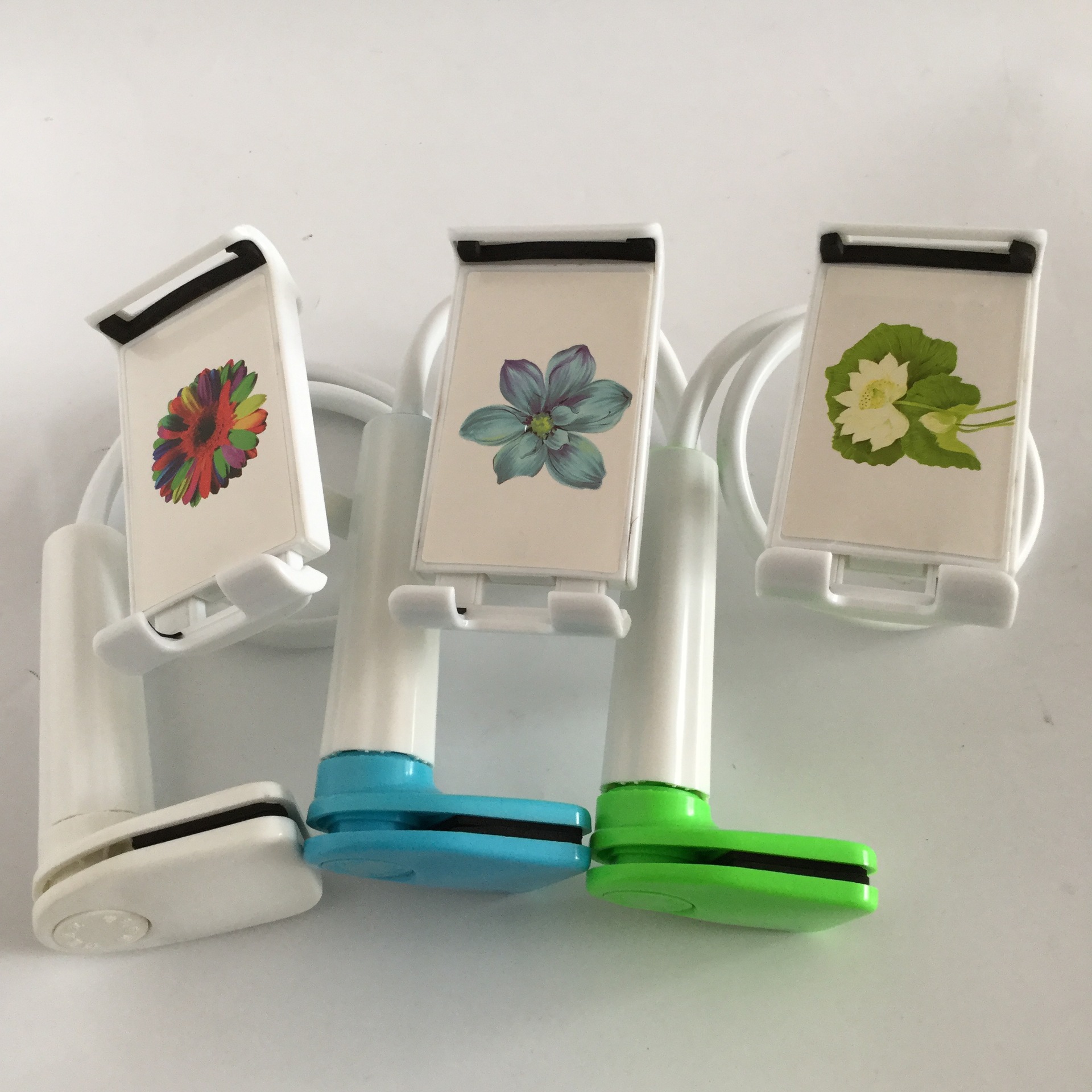 淘宝代发螺纹懒人手机支架 床头彩色花纹平板支架 手机ipad通用