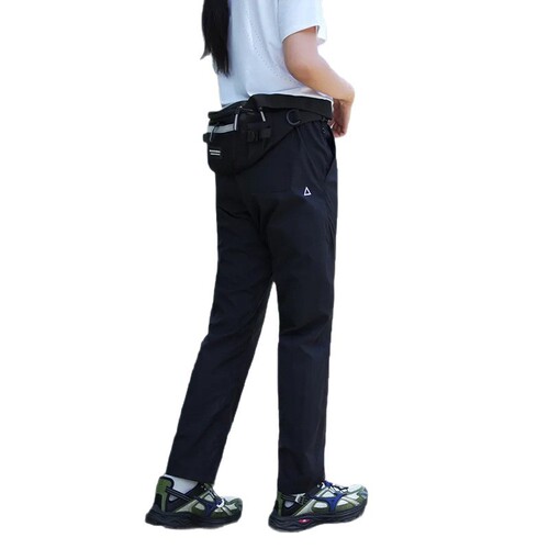 Spring and summer quick-drying three-proof Japanese light and cool casual pants, working clothes, elastic waist, small triangle label, American outdoor