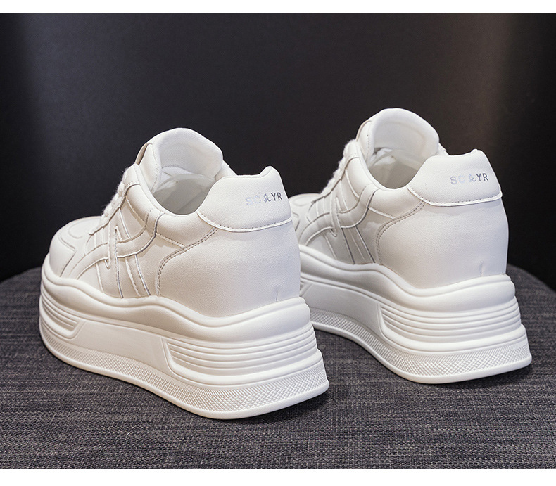 Giày sneaker nữ đế dày tăng chiều cao phong cách thể thao — M2963 màu đen, M2963 màu trắng, M2963 màu đỏ chi tiết 28