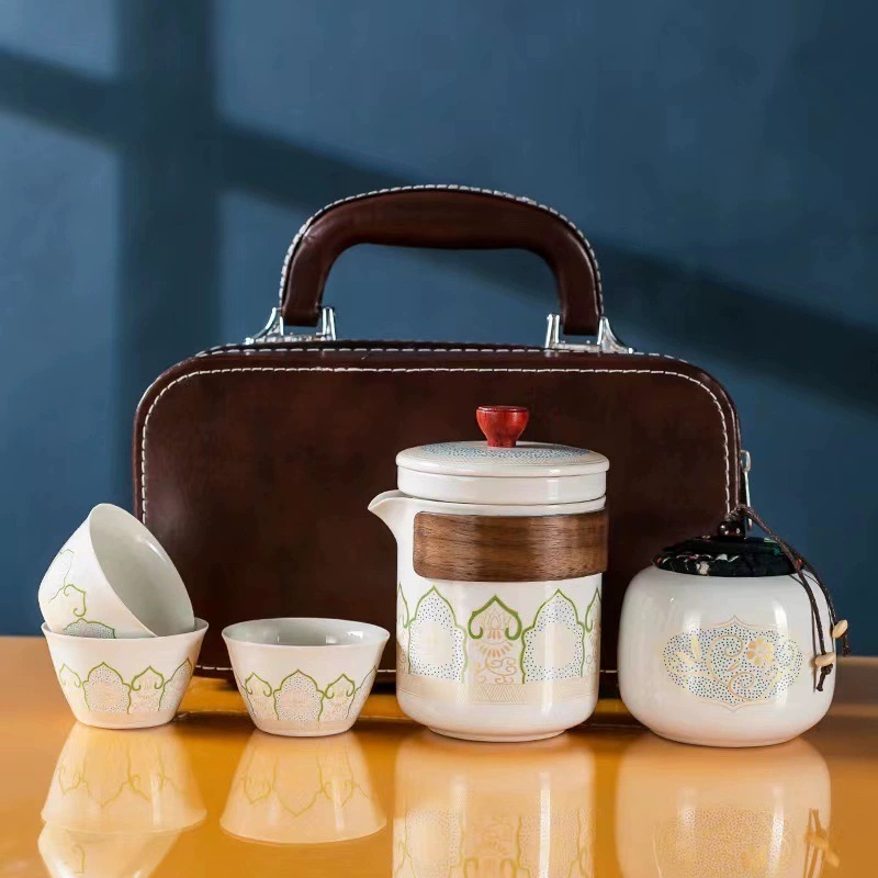 古韵旅行茶具套装户外 便携式快客一壶三杯 国朝商务茶具礼品批发|undefined