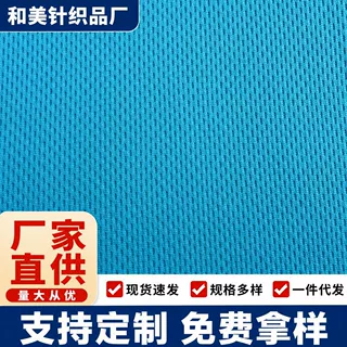 源头厂家涤纶快干鸟眼布料运动服T恤锦氨涤氨弹力网眼布鸟眼布批