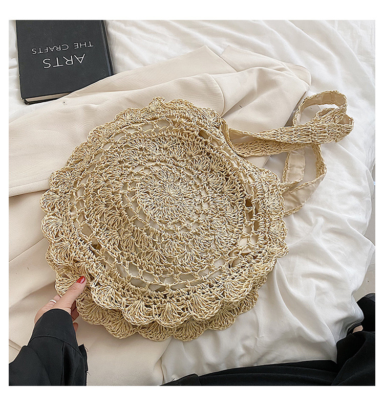 Borsa a tracolla da donna in paglia intrecciata per il mare_voghion.com